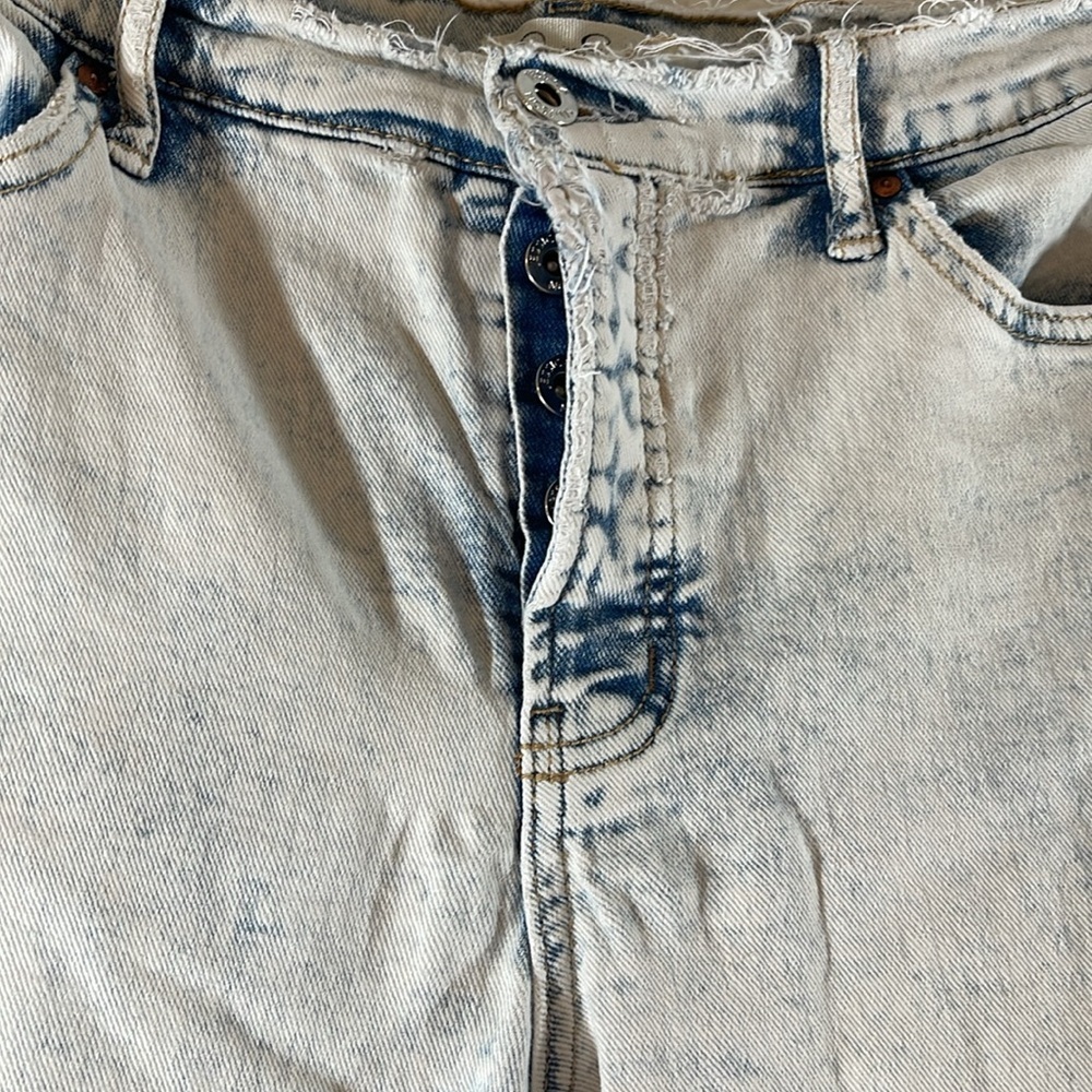JESSICA SIMPSON Flirt Straight Boot Distressed Denim Jeans Size 31 - Picture 5 of 12